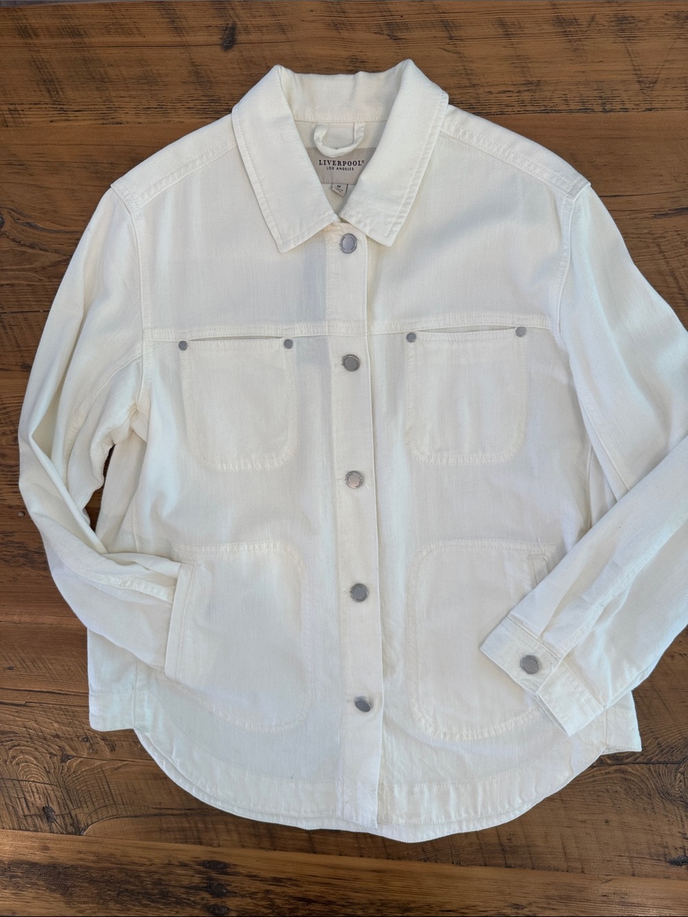 Liverpool White Denim Shirt Jacket